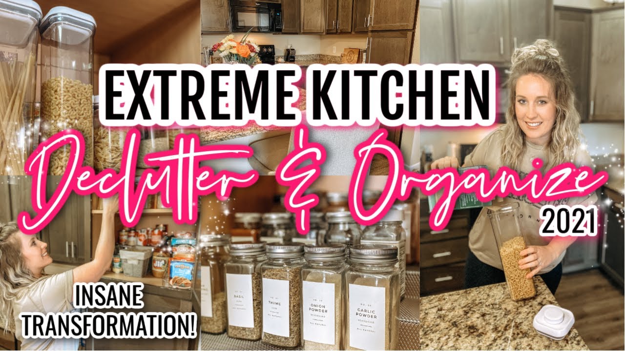 INSANE KITCHEN TRANSFORMATION | DECLUTTER & ORGANIZE WITH ME | SATISFYING BEFORE & AFTER