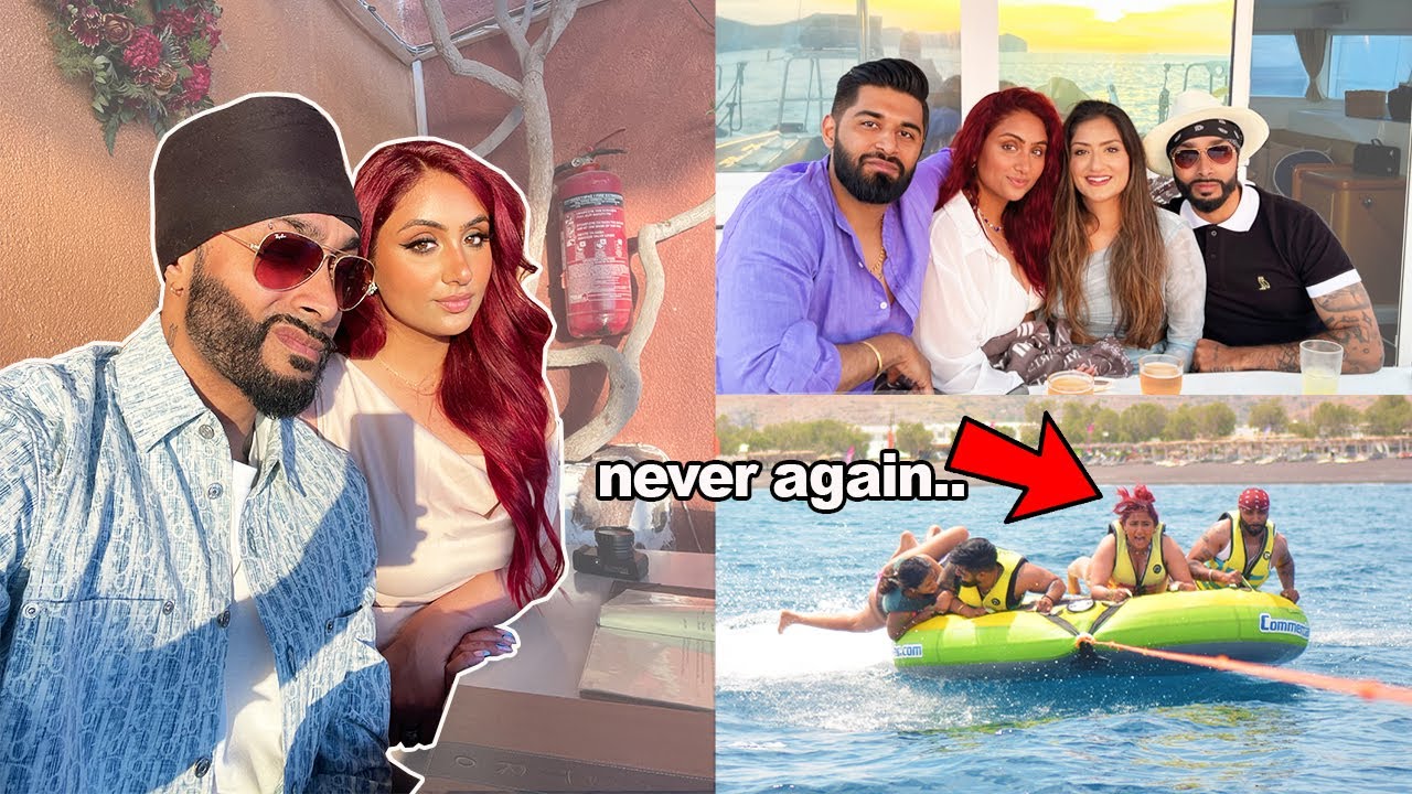 our first COUPLES HOLIDAY in Santorini..was a bit too extreme 😭