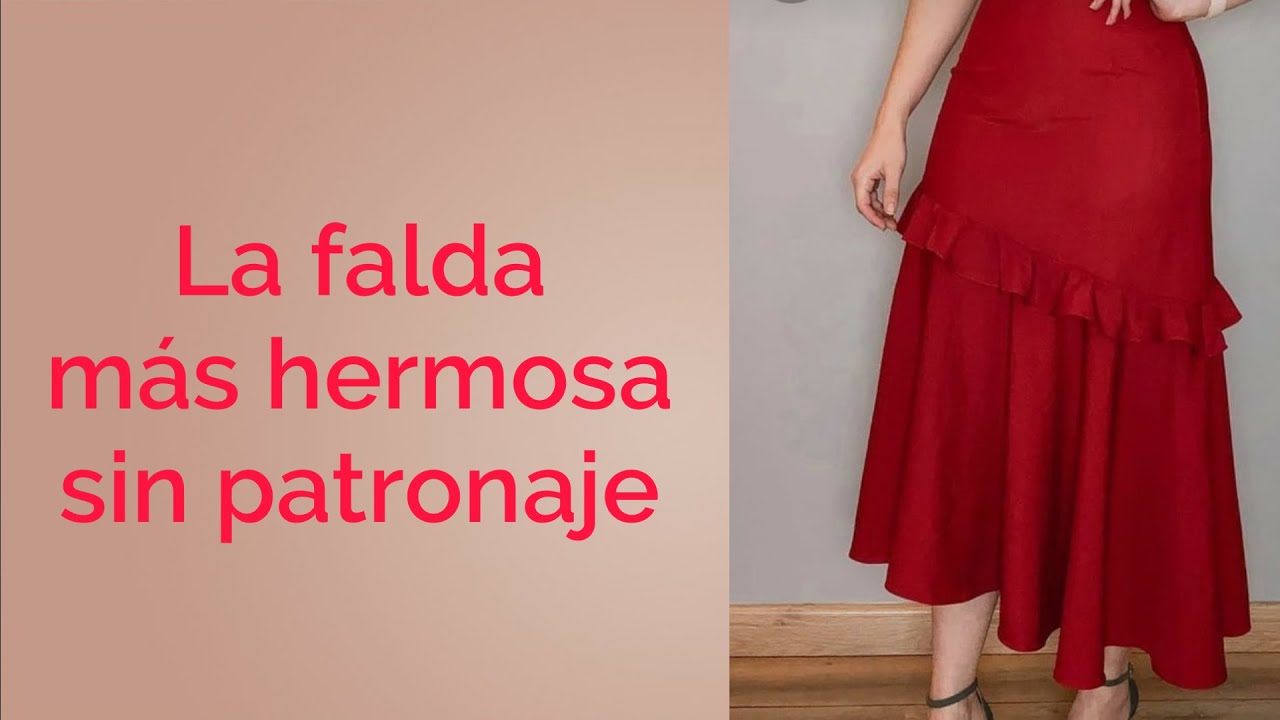 Falda asimétrica | sin patrones | muy fácil de hacer