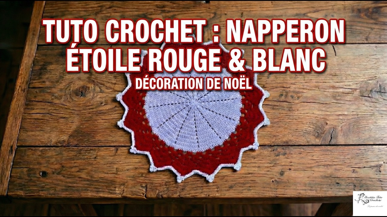 Tuto dessous de plat, napperon au crochet, Crochet Dressing Table Design @AlextitiaTutoCrochet