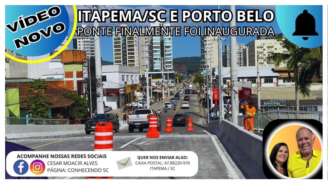 Ponte do Rio Perequê Itapema SC foi Inaugurada dia 14.04.2025