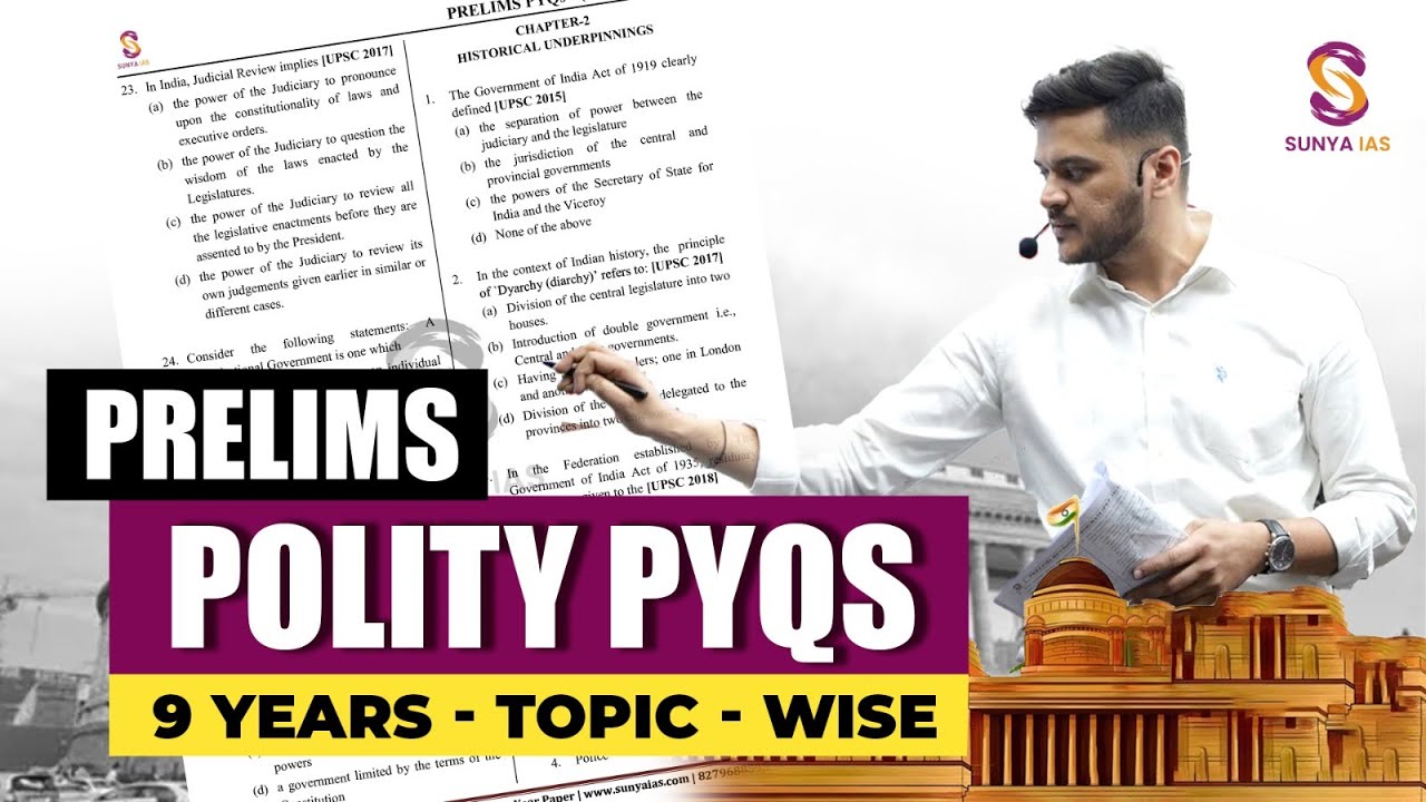 Indian Polity | 9 Years Topic Wise Prelims PYQs Discussion | UPSC CSE | SunyaIAS