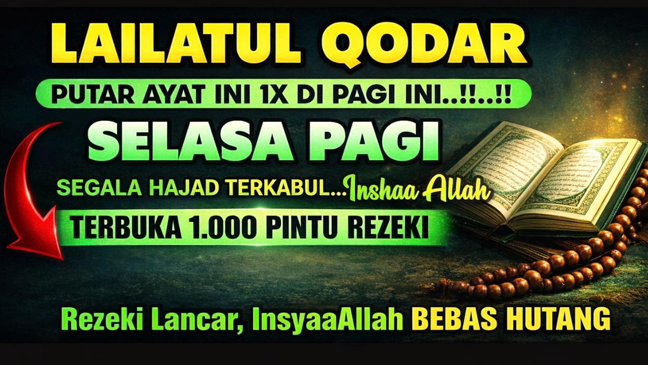 📿Langsung Dikabulkan.. Putar Ayat ini di Dalam Rumah dan Tempat Usaha, Rezeki Datang Bertubi-tubi