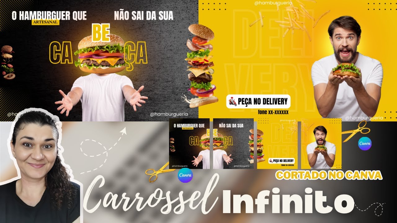 Como fazer CARROSSEL INFINITO para o Instagram | (Com CORTE DENTRO do próprio CANVA) | Wal Leite
