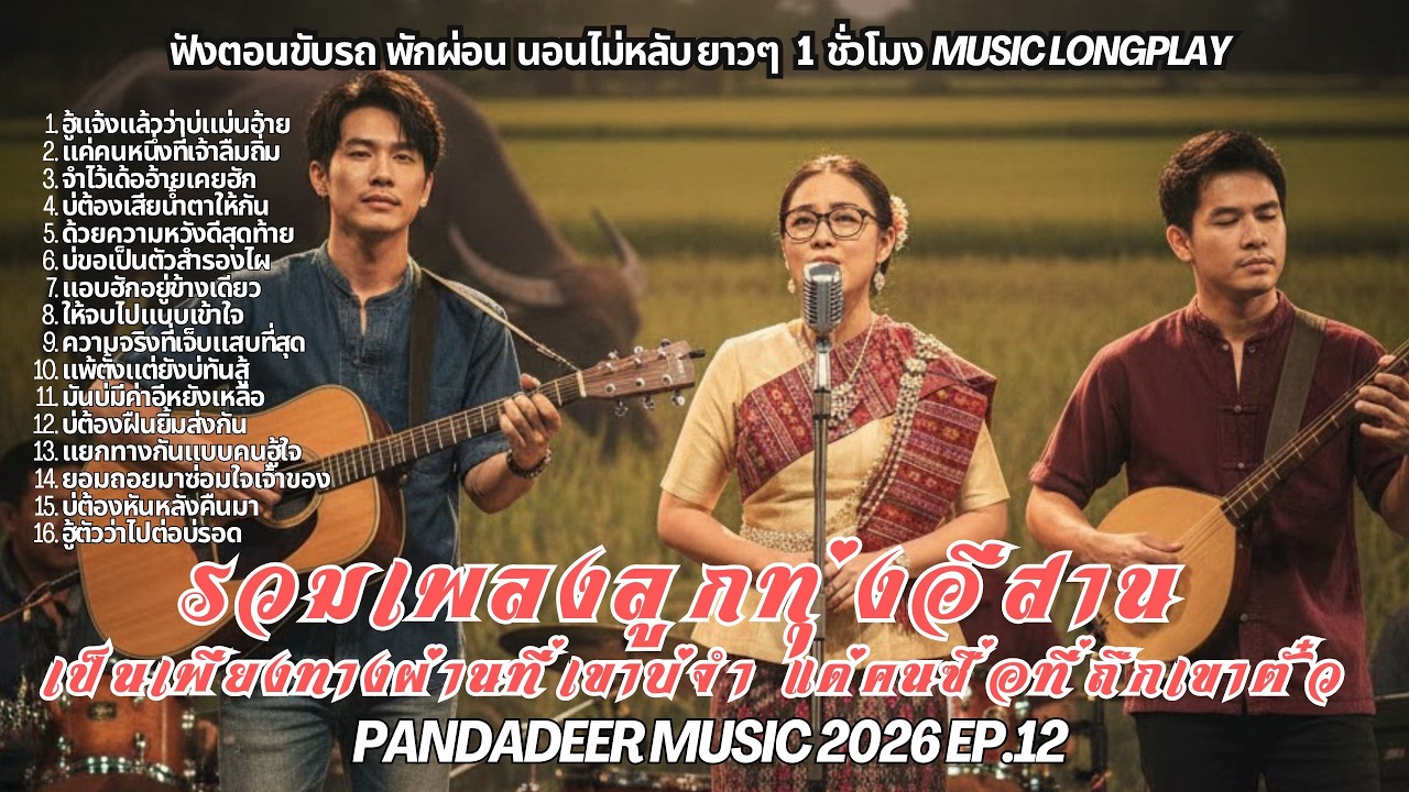 รวมลูกทุ่งหมอลำอกหักกินใจ เป็นเพียงทางผ่านที่เขาบ่จำ 2026 EP.12 l แด่คนซื่อ ฟังยาว ๆ 1 ชั่วโมง