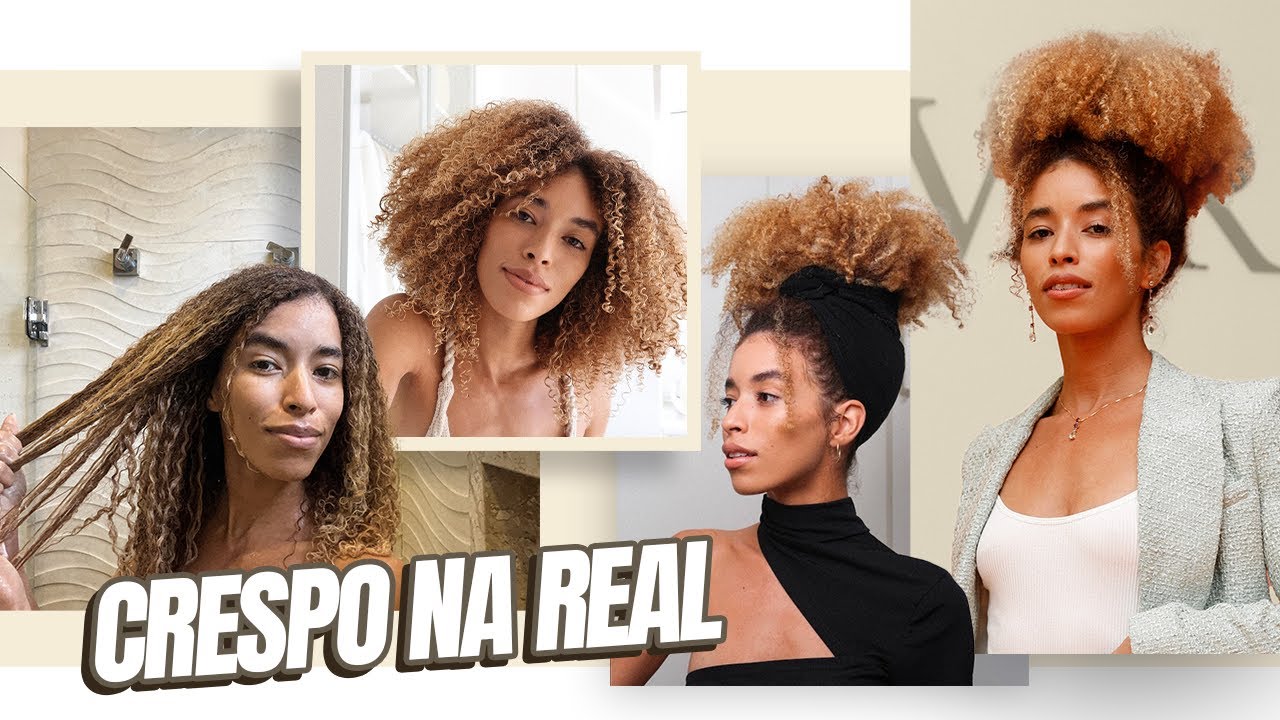 UMA SEMANA COM MEU CABELO CRESPO LOIRO