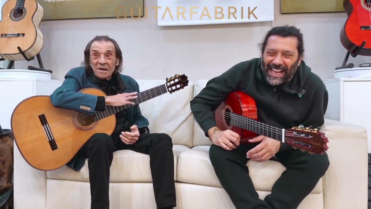 Pepe Habichuela y Josemi Carmona Probando su modelo de pepe habichuela