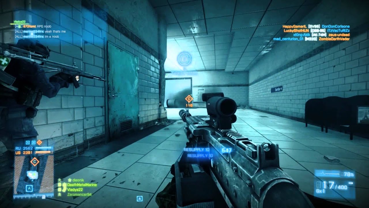 Battlefield 3 - Operation Metro Gameplay | 64 Players [Max Settings]