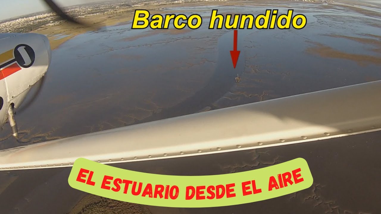 La ría bahiense desde el aire. Buscamos los botes extraviados del club de pesca Gral. Daniel Cerri
