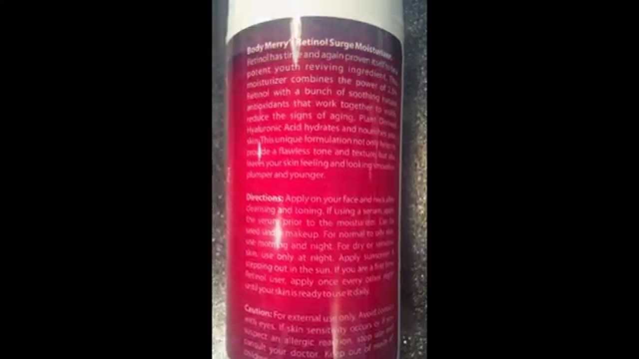 Body Merry: Retinol Surge Moisturizer #Review #BodyMerry #Skincare #beauty