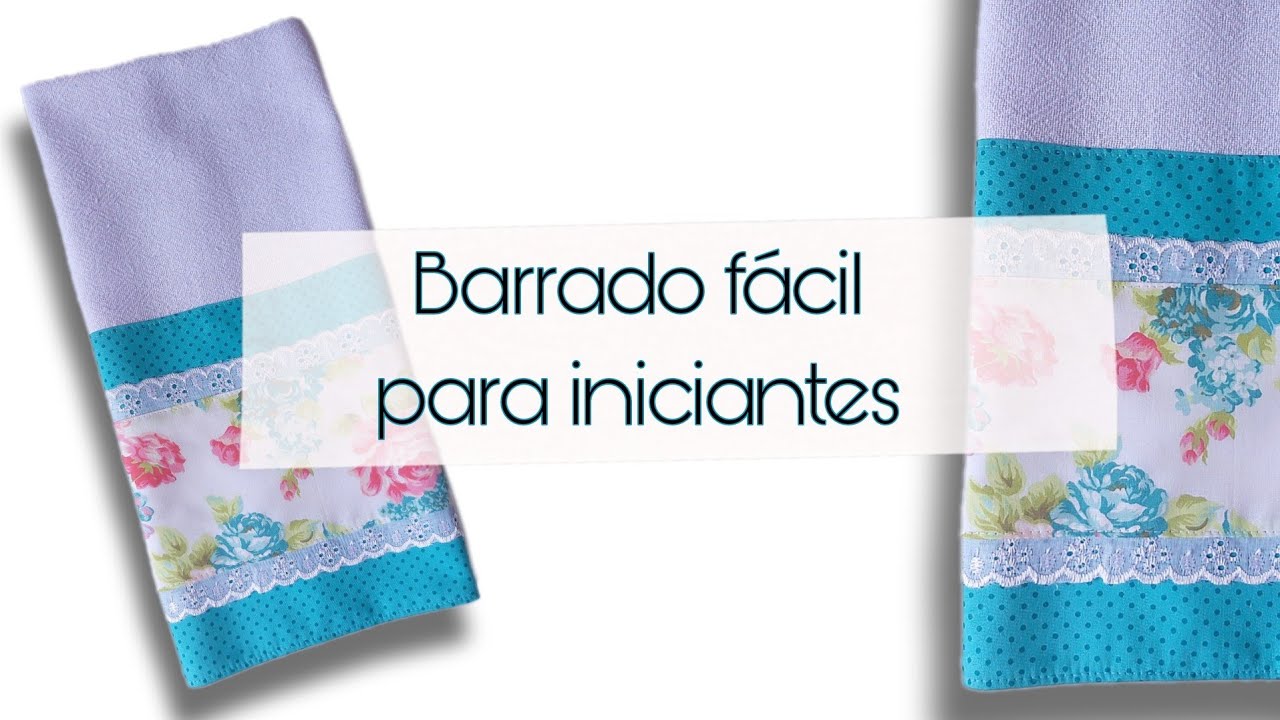 Pano de prato barrado lindo e fácil para iniciantes