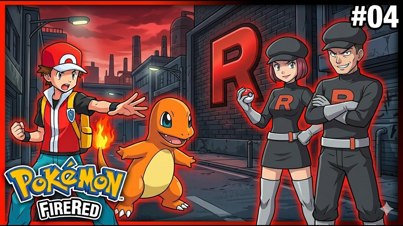 POKÉMON FIRE RED DEFINITIVO – EP 04 | Peguei o Charmander do Ash e Enfrentei a Equipe Rocket