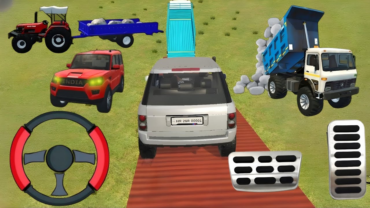 Drive JCB And Unloading Stone From Dumper In Game 🔥 | Truck Game 🚛 | Truck Wala Game