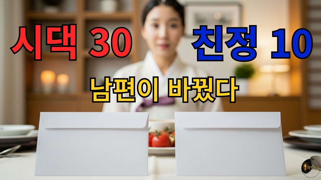 공평하게 20만 원씩 준비했는데, 시댁은 30만 원을 받았습니다