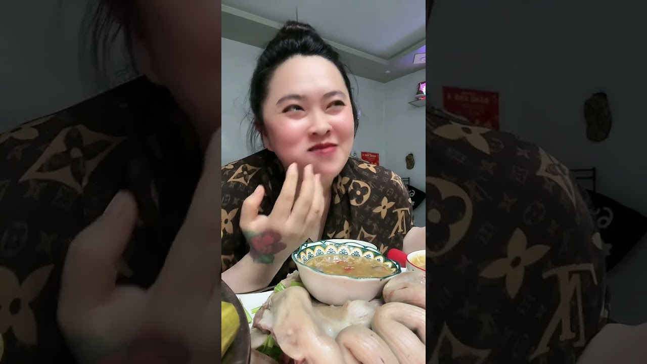 lòng luộc với mắm sống nha