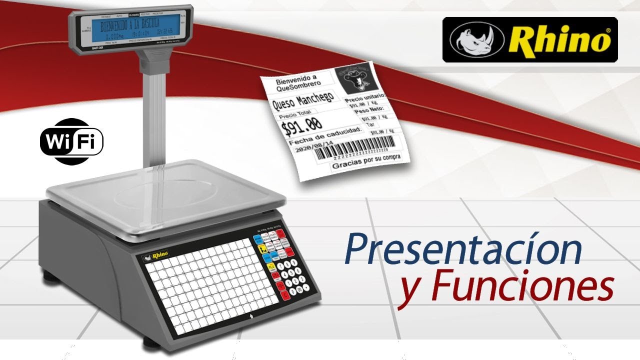 Báscula Etiquetadora Rhino® BAET-30X -  Soluciones de Pesaje