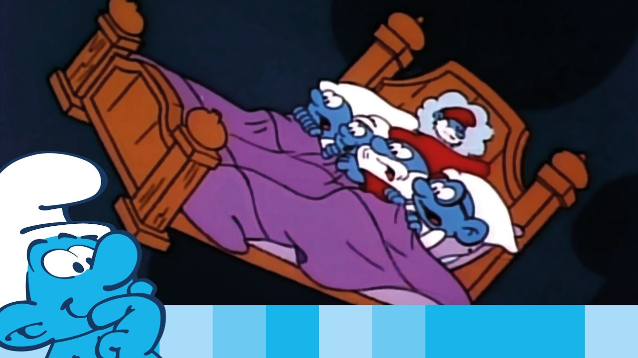 Gammelsmurfens flygande säng • Smurfarna