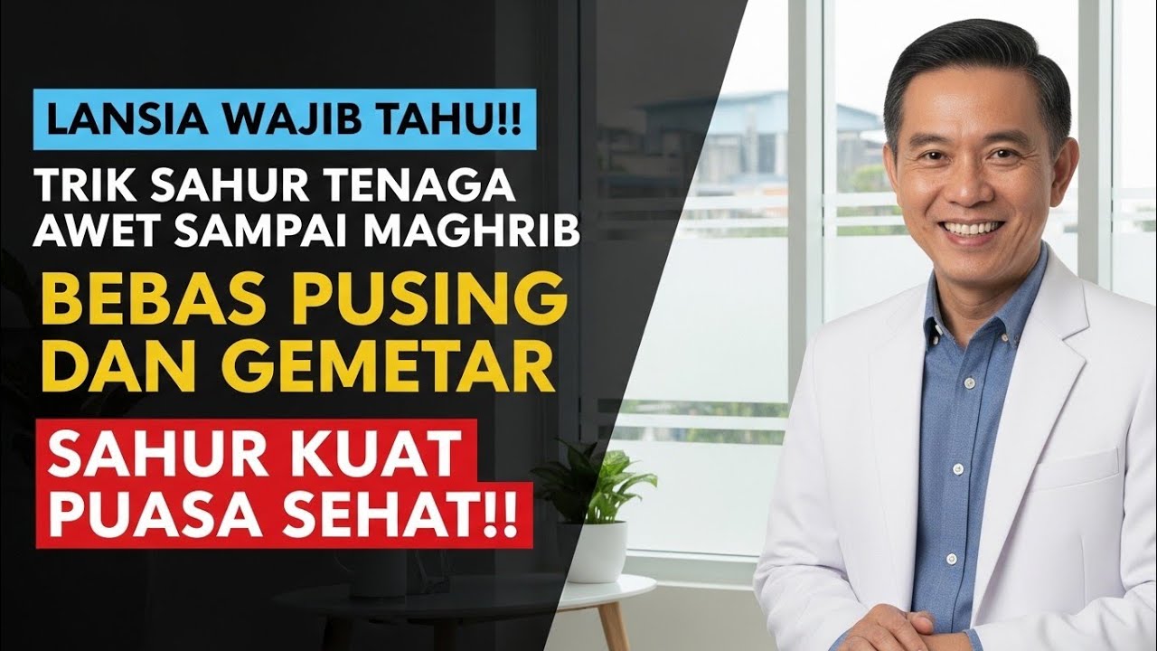 LANSIA WAJIB TAHU‼️Ini Dia Trik Sahur Lansia Agar Tenaga Awet Sampai Magrib, Bebas Pusing & Gemeter!