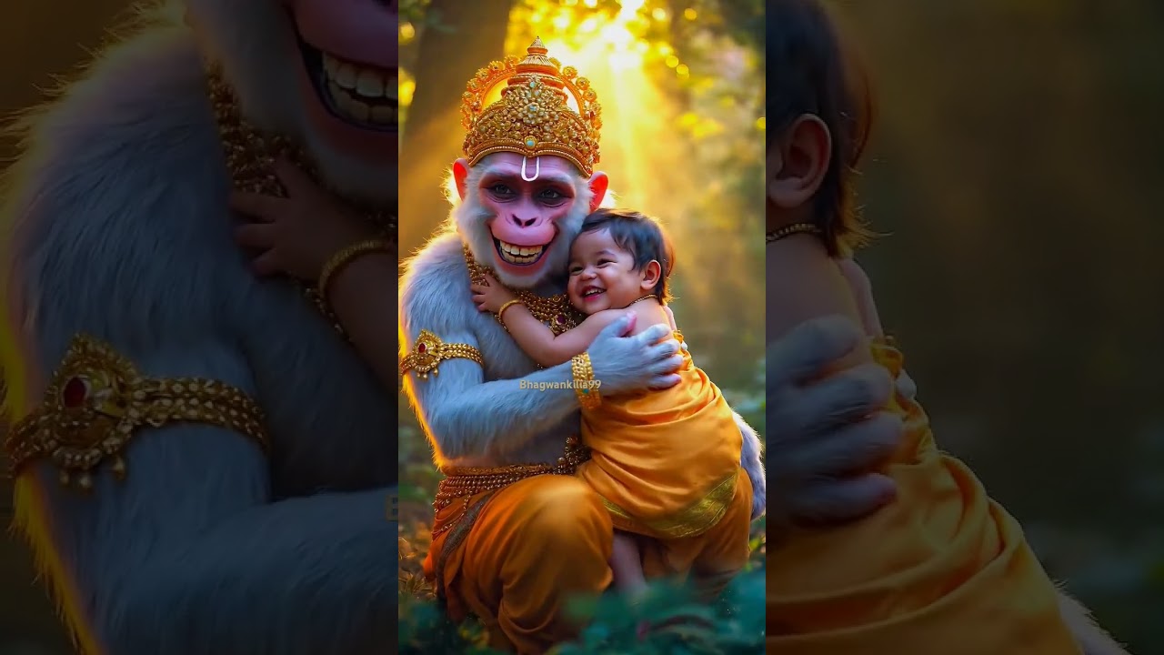 Hanuman Ji Ki Blessings #bachpan #hanuman #ram   #baby #happy