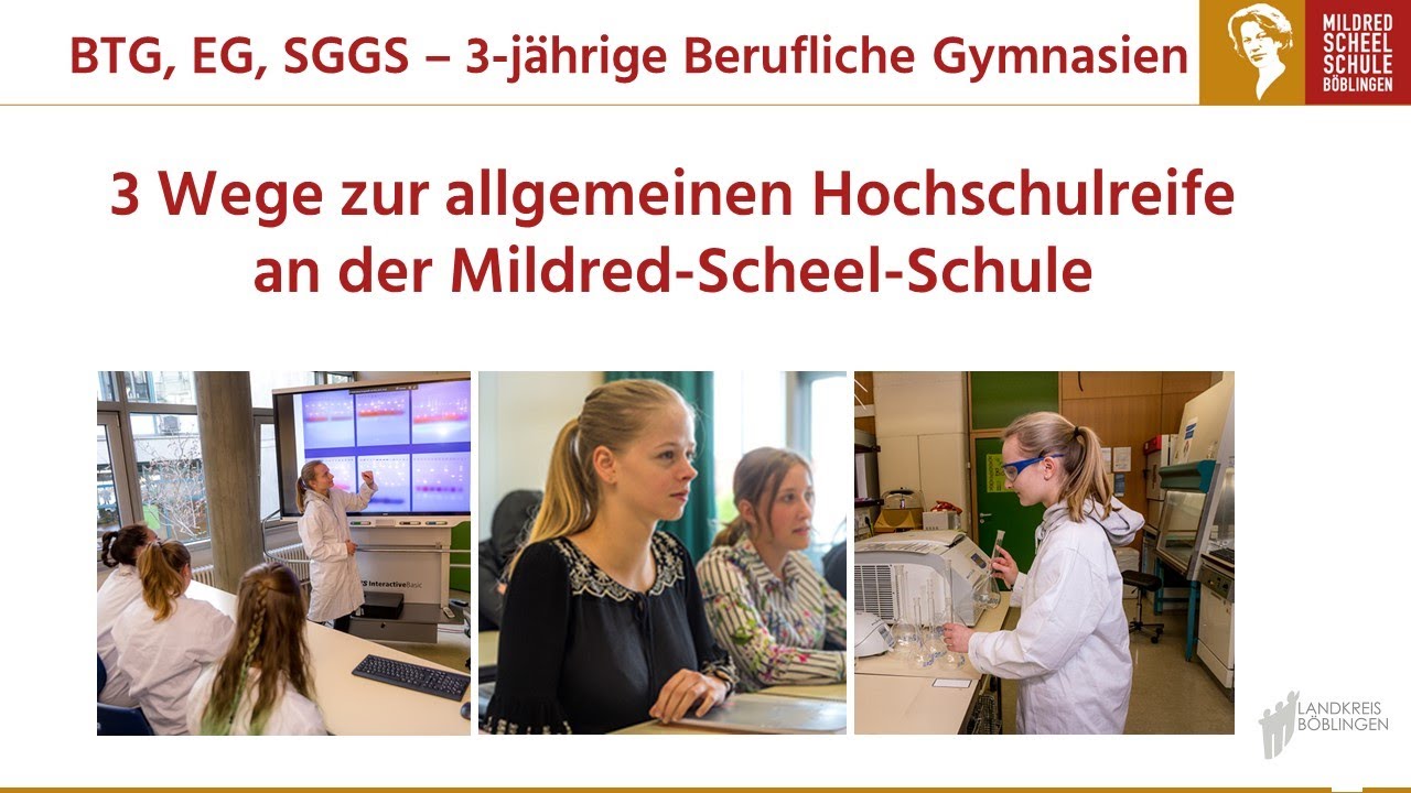 Berufliche Gymnasien 3BG: BTG - EG - SGGS