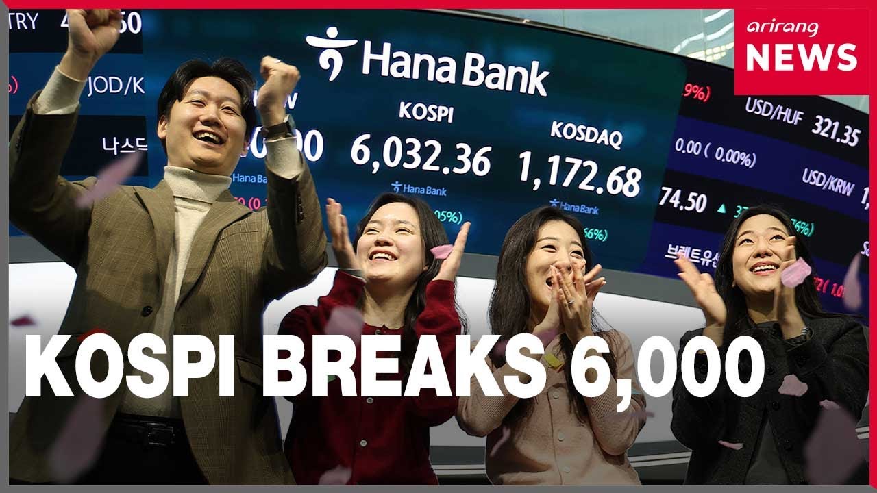 KOSPI opens above 6,000 mark for the first time