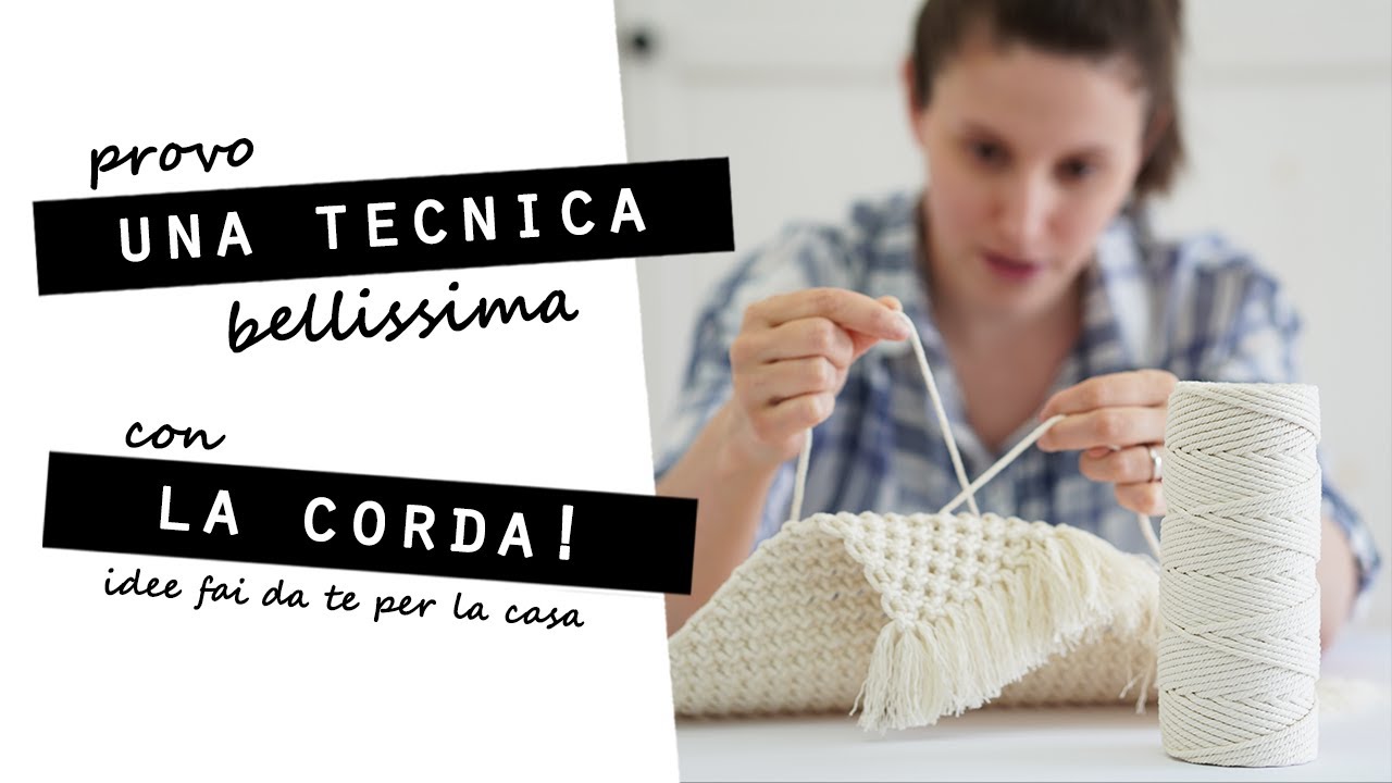 PROVO una TECNICA BELLISSIMA con la CORDA! Idee FAI DA TE per la tua CASA in MACRAME'
