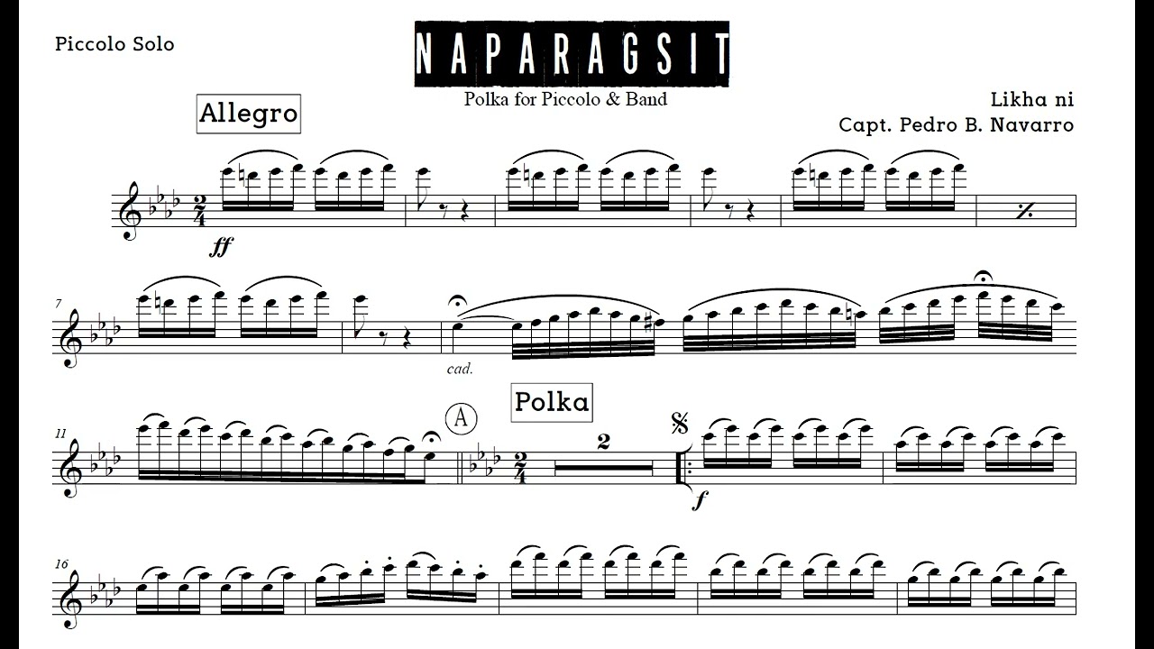 Naparagsit Polka  for Piccolo and Band