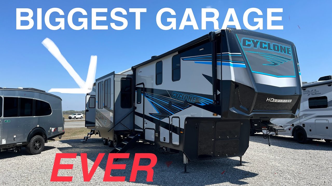 BIGGEST GARAGE! THIS IS A TOY HAULER! 2024 Heartland Cyclone 4118