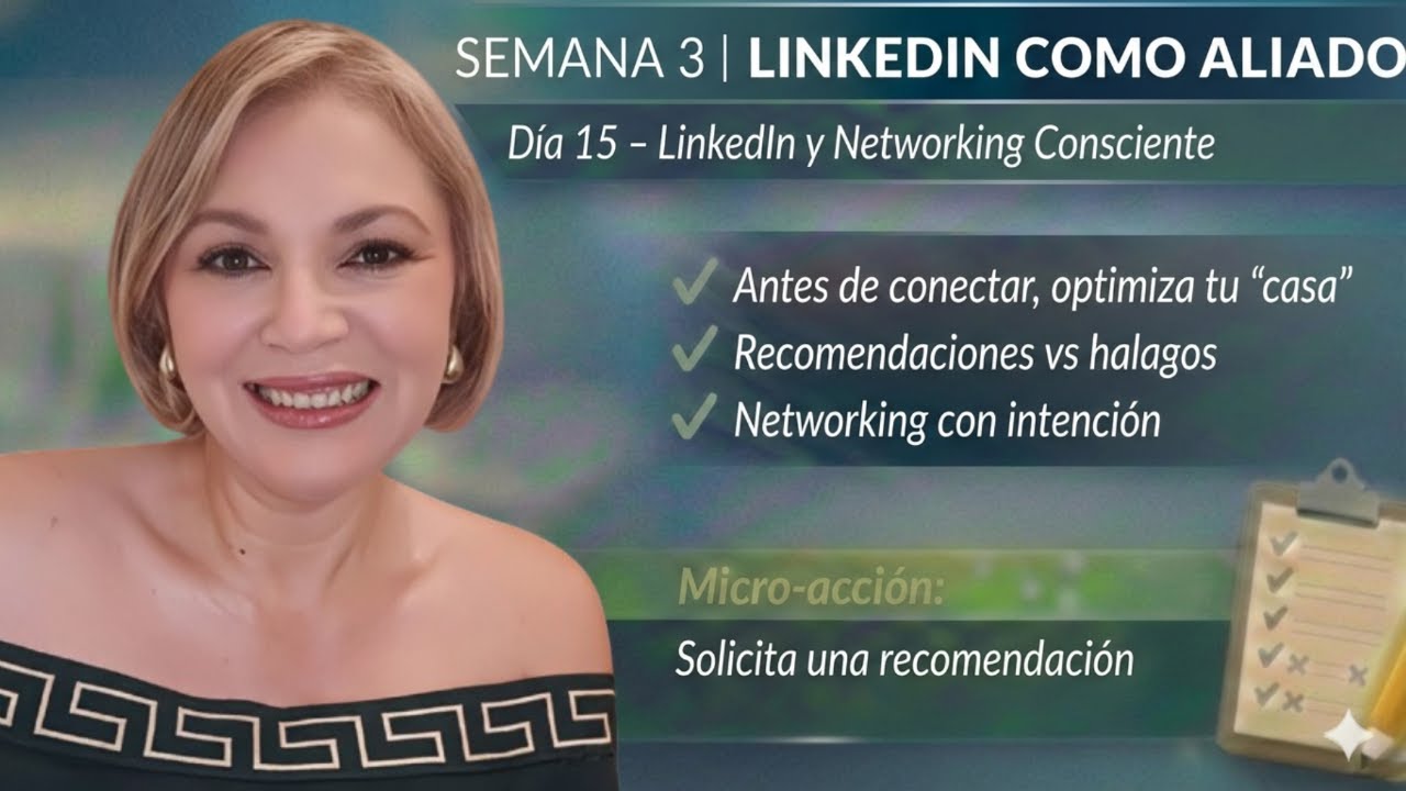 Día - 15 | LinkedIn y Networking Consciente | Evelyn Carreño/Mentora & Speaker Empleabilidad