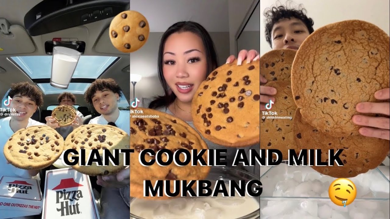 🍪GIANT COOKIE + MILK🥛 = 🤤| VIRAL FOOD MUKBANG | TIKTOK COMPILATION