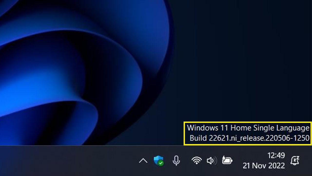How to add the Version and Build watermark to your Windows desktop