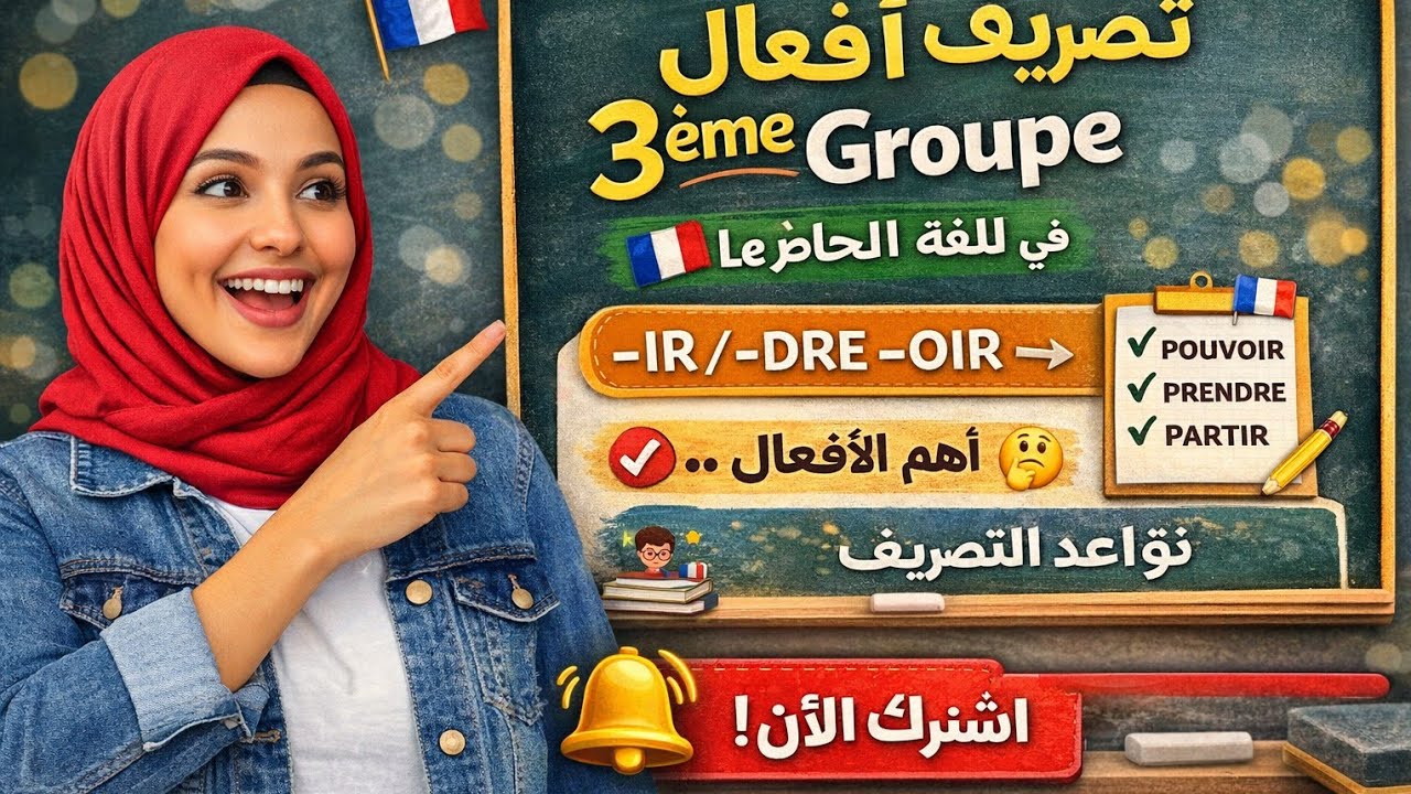 تصريف أفعال 3ème Groupe في الحاضر (Le Présent) | شرح سهل للمبتدئين