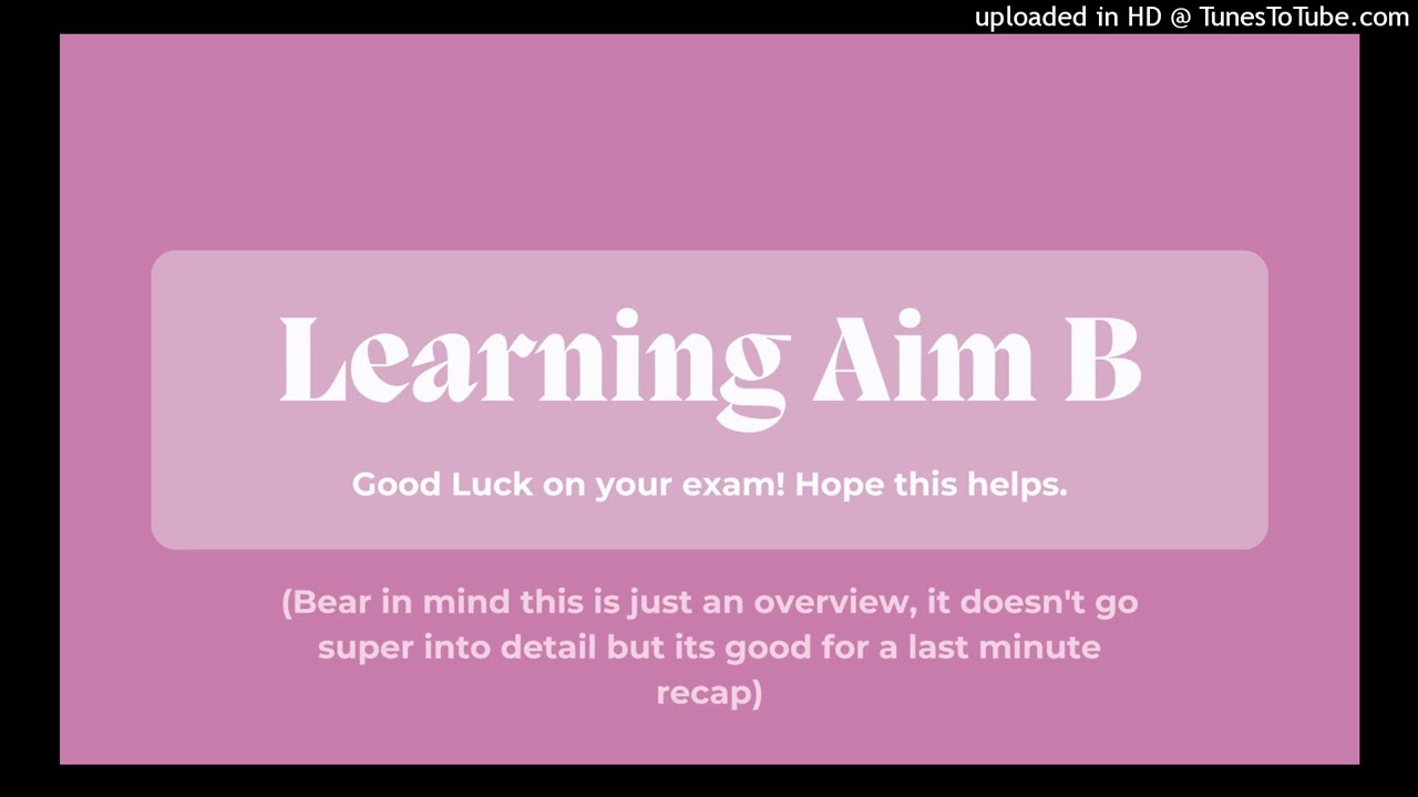 BTEC Applied Psychology Revision  - Learning Aim B Overview (NotebookLM Podcast)
