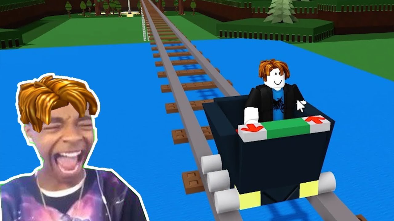 Roblox ПОСТРОЙ ЛОДКУ. Смешные моменты. Мемы (поездка на тележке)