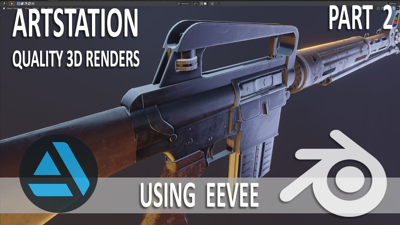 Artstation portfolio Quality Render using Blender Eevee - part 2 Lighting Setup