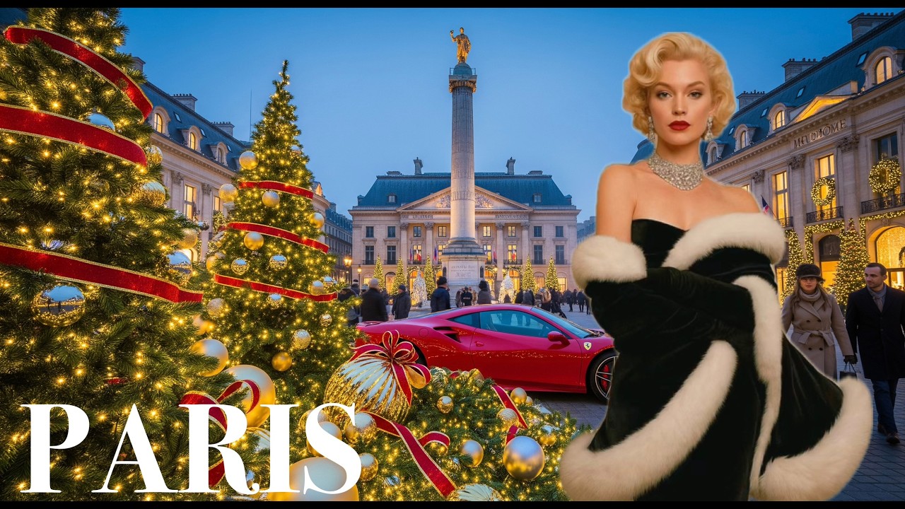 Christmas in Paris 2025 🎄 | Place Vendôme Lights & Tuileries Christmas Market in 4K