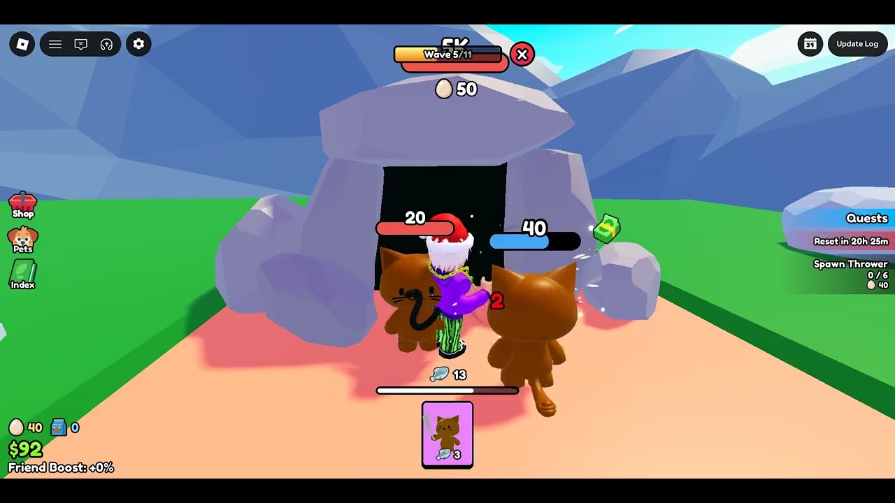 Roblox but I have to attack cats?