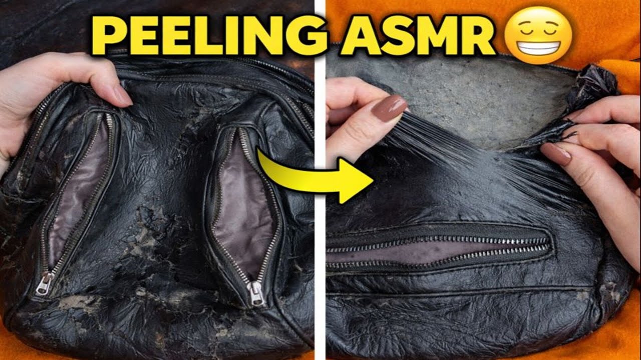 Peeling Everything Off This Backpack (ASMR) So Satisfying 😌 Relaxing, No Talking #peelingasmr