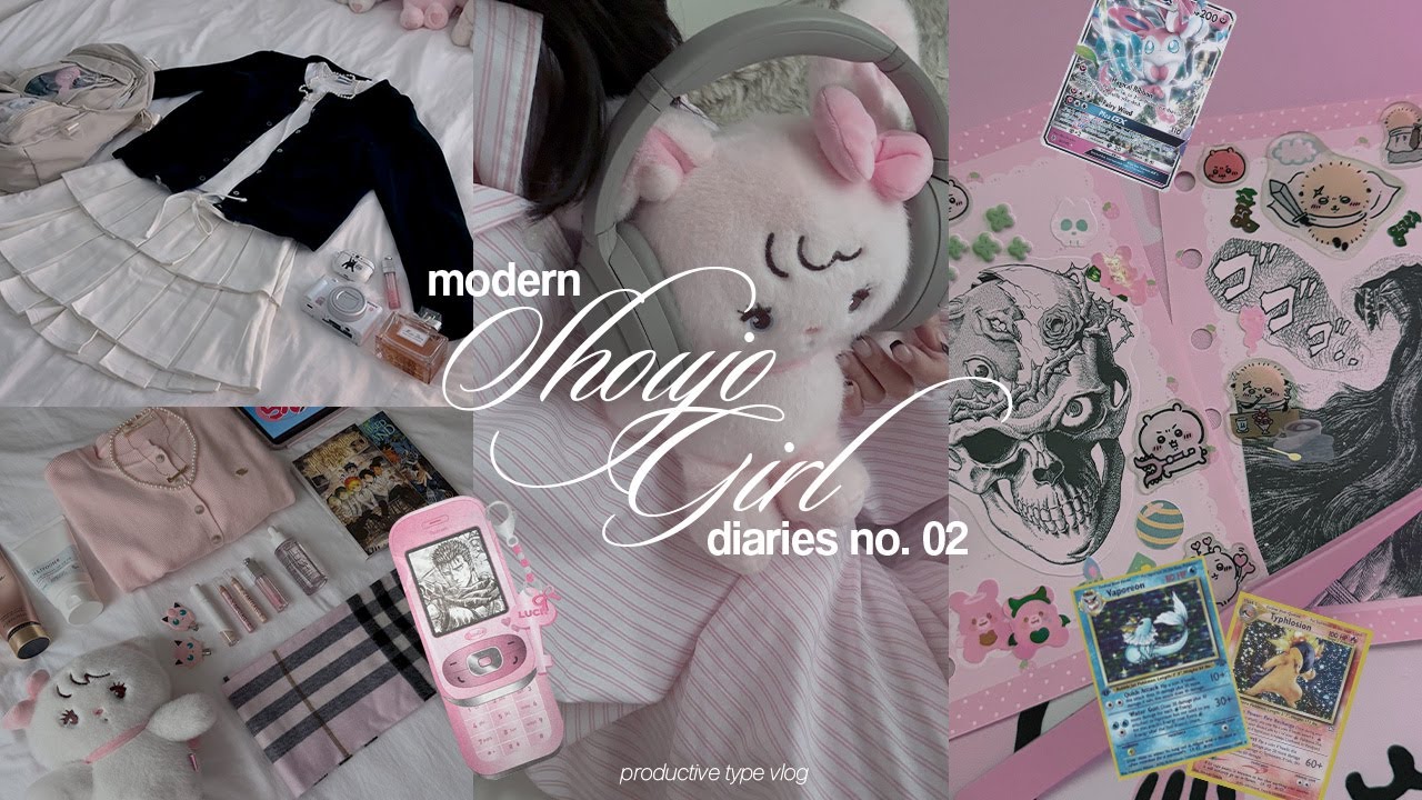 modern shoujo girl diaries ★ 彡💿 productive vlog, organizing pokemon cards, kleesier haul, hot choco