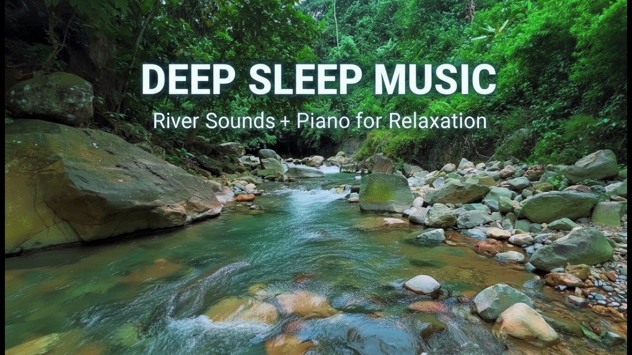Mountain River Flowing Sounds 24/7 | Nature Sounds White Noise | Flowing Water for Deep Sleep, Relax