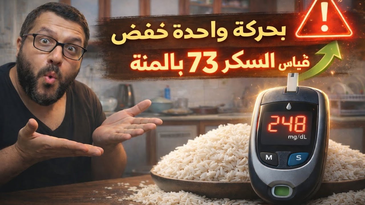 قلل من ارتفاع سكري الدم بنسبة 72 بلمية 💯 تجربة واقعية عن هذه الخطوة 😱🤔