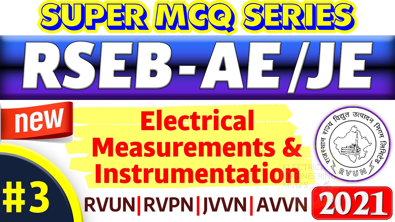 RSEB AE/JE SUPER MCQ SERIES | Electrical Measurement and Instrumentation MCQs |🔴#3 | RVUNL| RVPN