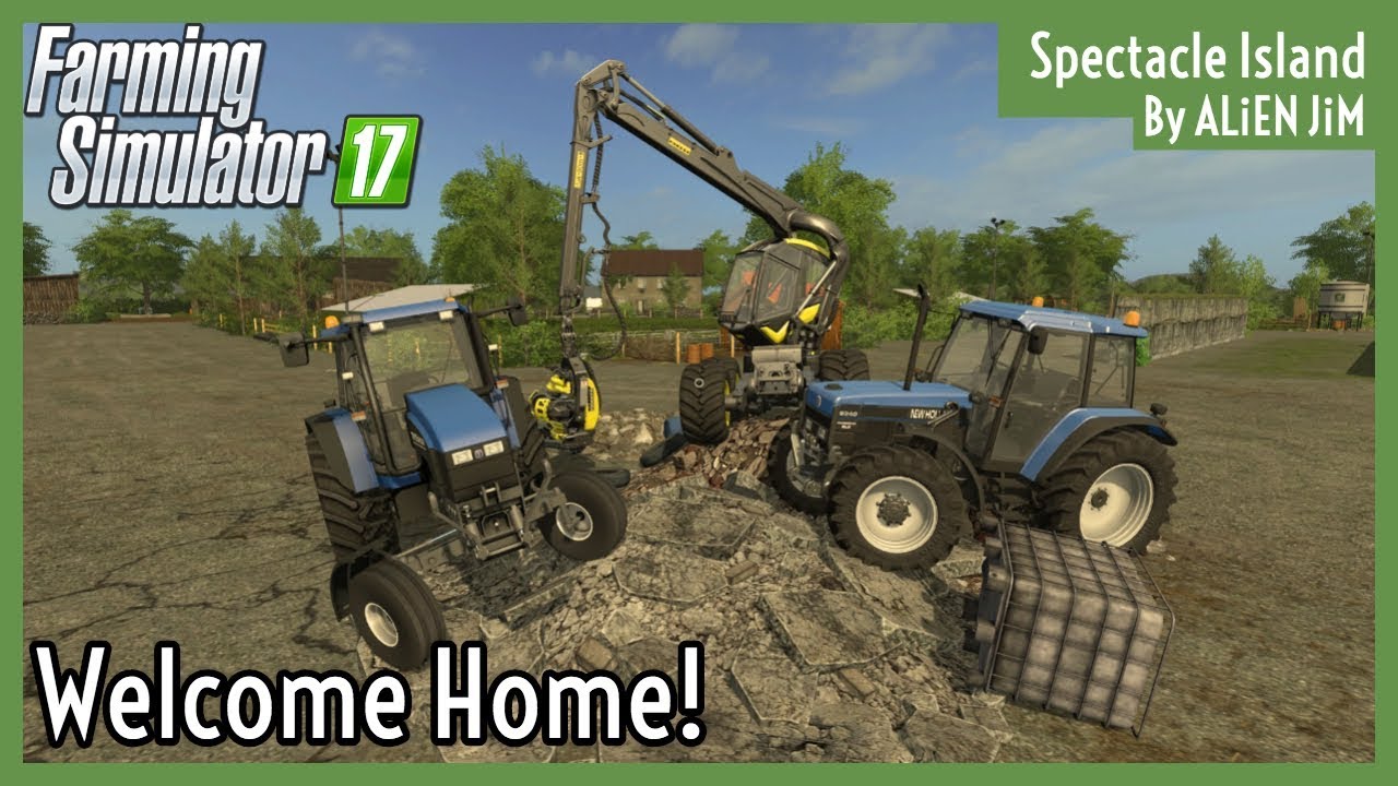 OUR NEW HOME! THANK YOU JIM! | Spectacle Island E1 | Let's Play FS17