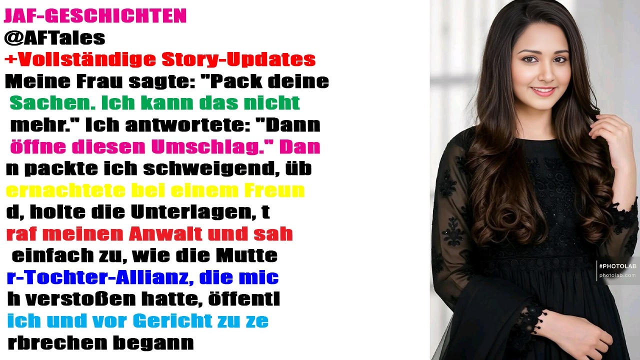 Meine Frau sagte: „Pack deine Sachen.“ – Ich sagte nur: „Öffne diesen Umschlag.“