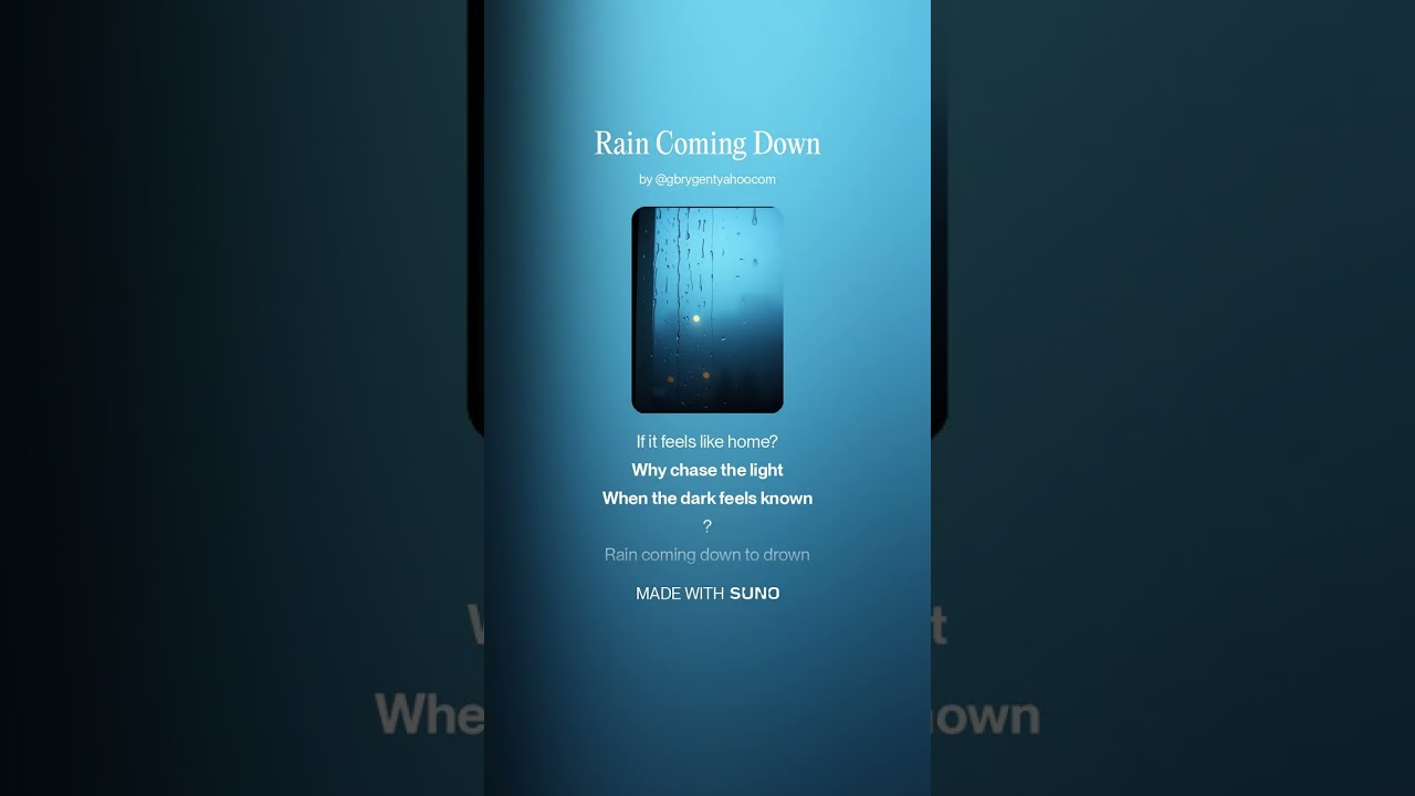Rain Coming Down #popmusic #malevocals #popmusic #alternativemusic