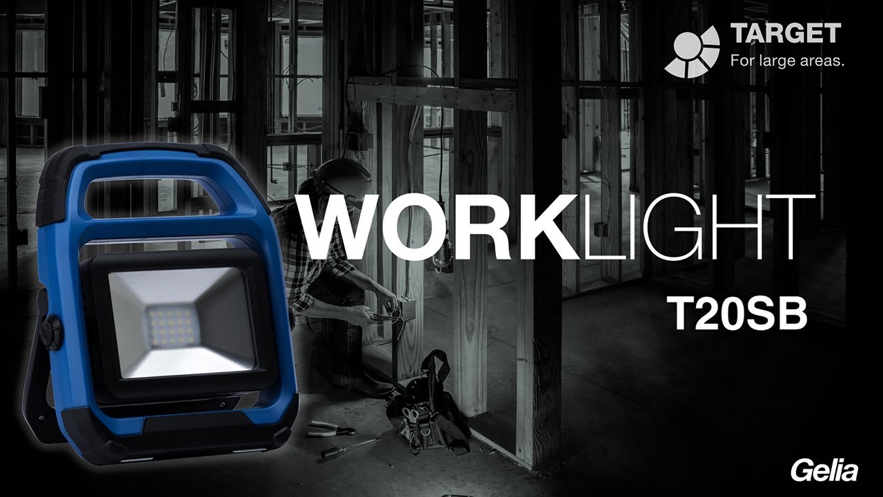 Battery-powered LED work light with magnetic mount - Gelia Worklight T20SB