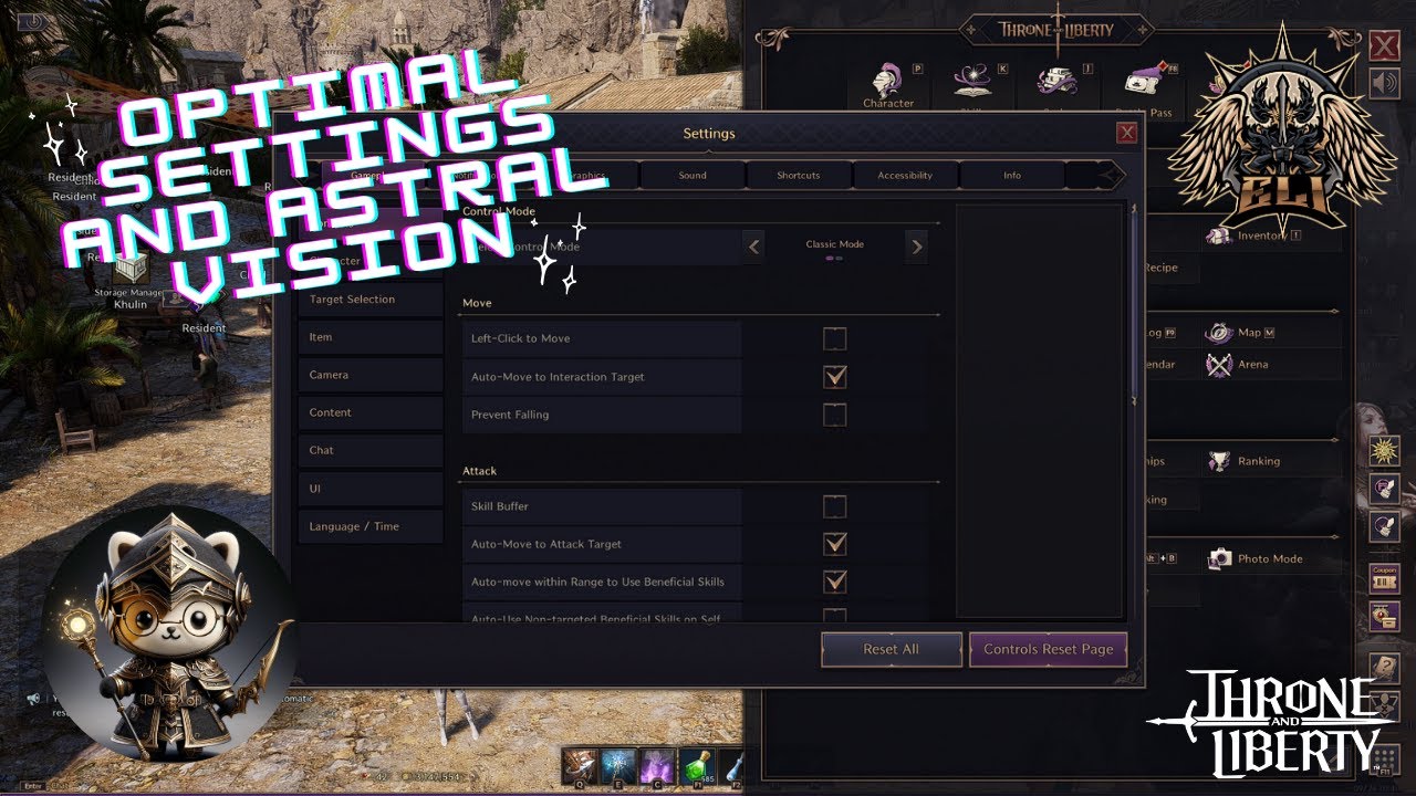 Optimal Settings for Throne and Liberty and Astral Vision | (Summary and guide in Description)