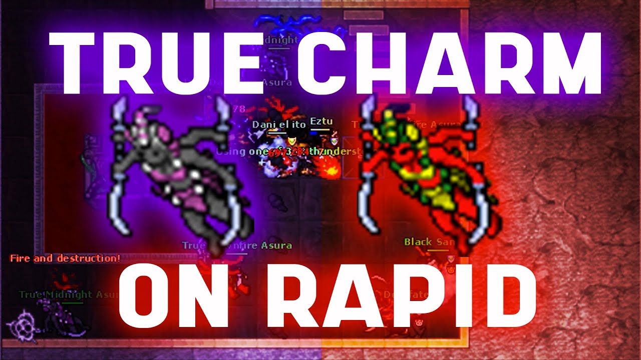 TIBIA HUNT X4 TRUE ASURAS CHARM ON RAPID RESPAWN lvl 450+