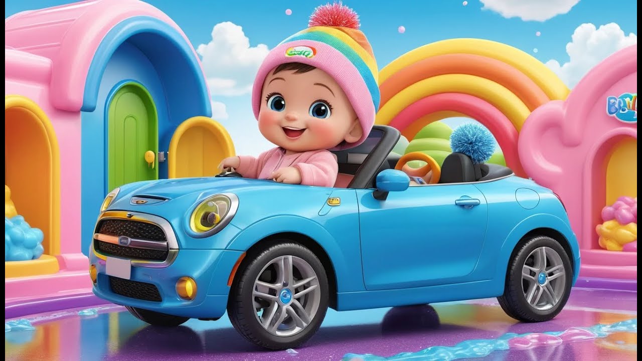 Rainbow Car Wash Color | Fun Learning & Action Song for Toddlers