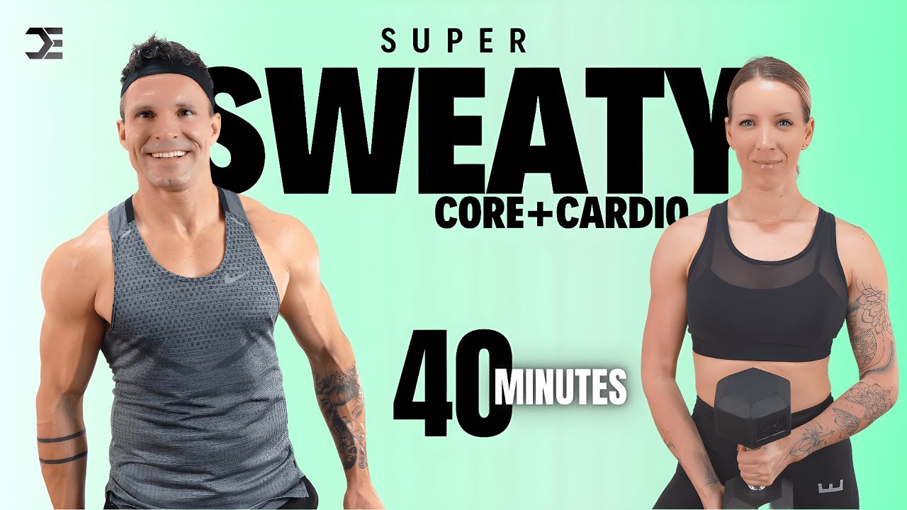 40 Min HIIT & CORE with WEIGHTS | Full Body and ABS + DUMBBELLS